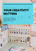 Your Creativity Matters PDF Cover by Fiona Valentine image of paint supplies